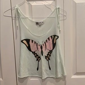 Wildfox butterfly tank top